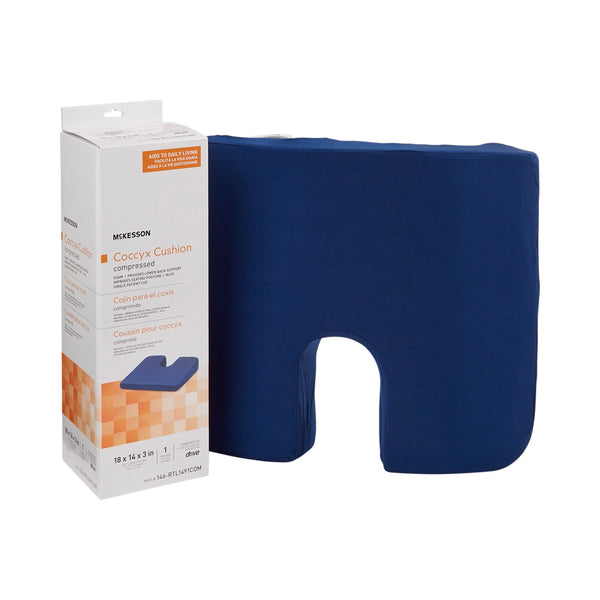 McKesson Coccyx Relief Seat Cushion 18 W X 14 L X 3 D Inch Foam (1103362_CS) 4/CS