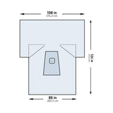 McKesson Orthopedic Drape Lower Extremity Drape 108 W X 80 W X 124 L Inch Sterile (1101282_PK) 1/PK