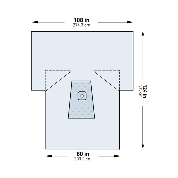 McKesson Orthopedic Drape Lower Extremity Drape 108 W X 80 W X 124 L Inch Sterile (1101282_PK) 1/PK