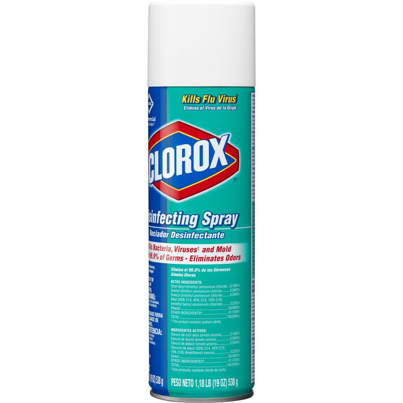 Clorox Commercial Solutions® Clorox® Surface Disinfectant Alcohol Based Aerosol Spray Liquid 19 oz. Can Fresh Scent NonSterile (585450_EA) 1/EA