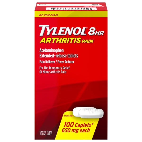 Tylenol® Arthritis Pain Relief 650 mg Strength Acetaminophen Caplet 100 per Bottle (1189607_BT) 1/BT