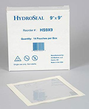 HydroSeal IV Site Barrier Protector 9 X 9 Inch NonSterile (1136592_BX) 14/BX