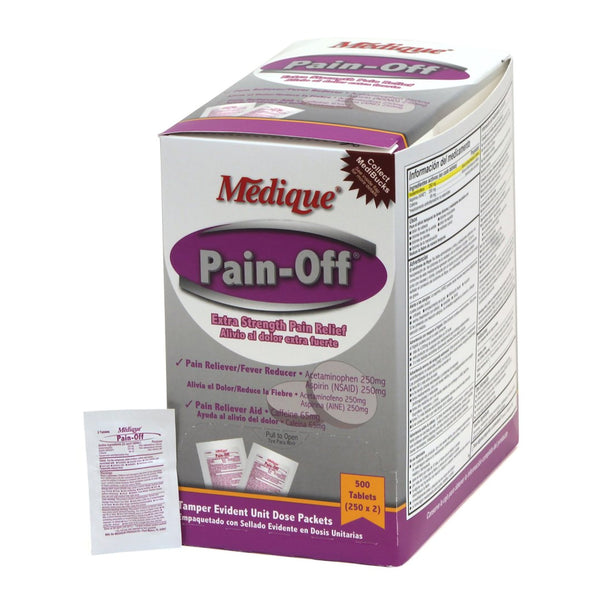 Pain-Off® Pain Relief 250 mg - 250 mg - 65 mg Strength Acetaminophen / Aspirin / Caffeine Tablet 250 per Box (305304_BX) 500/BX