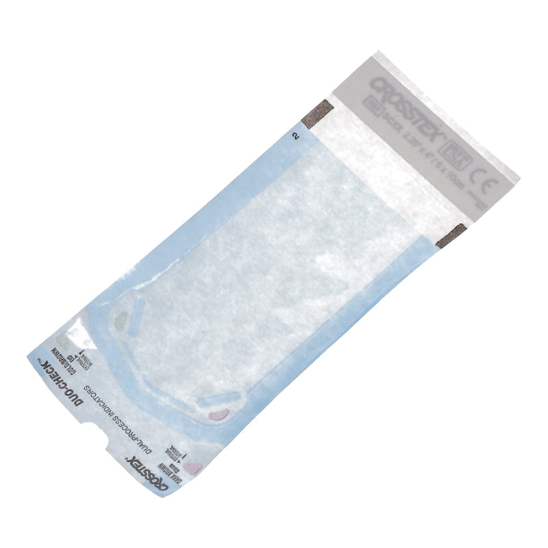 Duo-Check® Sterilization Pouch Ethylene Oxide (EO) Gas / Steam 2-1/4 X 4-1/2 Inch Transparent / Blue Self Seal Paper / Film (911393_BX) 200/BX