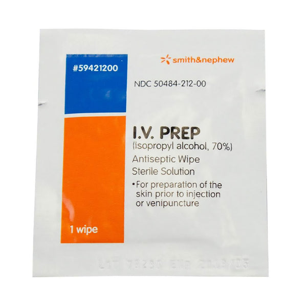 IV PREP™ Alcohol Prep Pad 70% Strength Isopropyl Alcohol Individual Packet Sterile (175828_BX) 50/BX