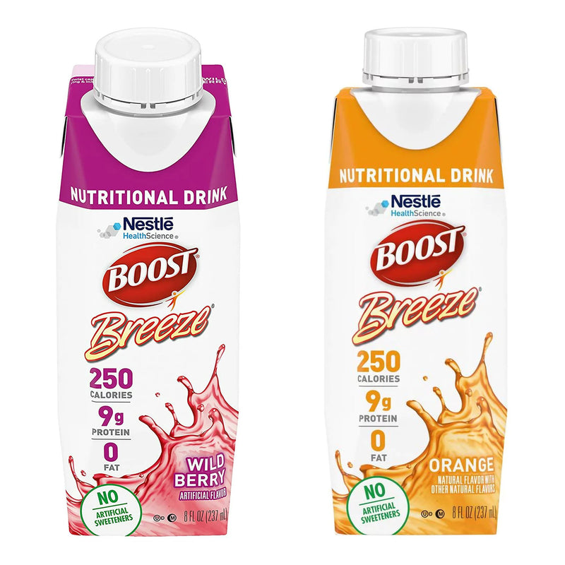 Boost Breeze® Oral Supplement Orange / Wildberry Flavor Liquid 8 oz. Reclosable Carton (1238309_EA) 1/EA
