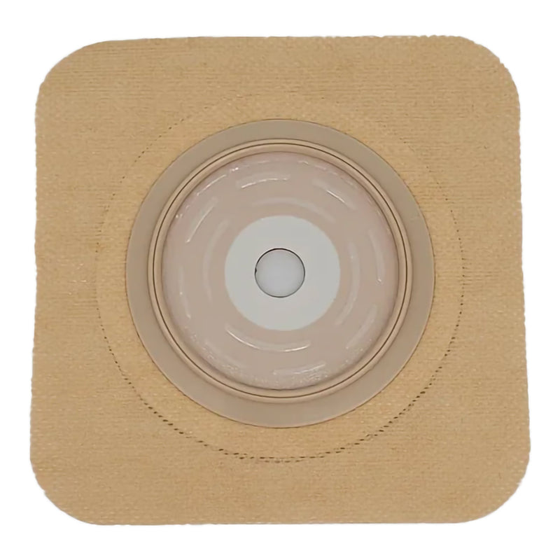 Safe n Simple™ Ostomy Barrier Trim to Fit, Standard Wear Flexible Tape 57 mm Flange Up to 1-3/4 Inch Opening 5 X 5 Inch (1245142_BX) 10/BX