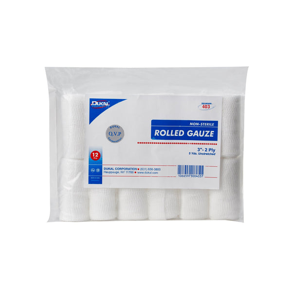 Dukal™ Conforming Bandage 3 Inch X 5 Yard 2-Ply NonSterile 12 per Pack (661766_BG) 12/BG