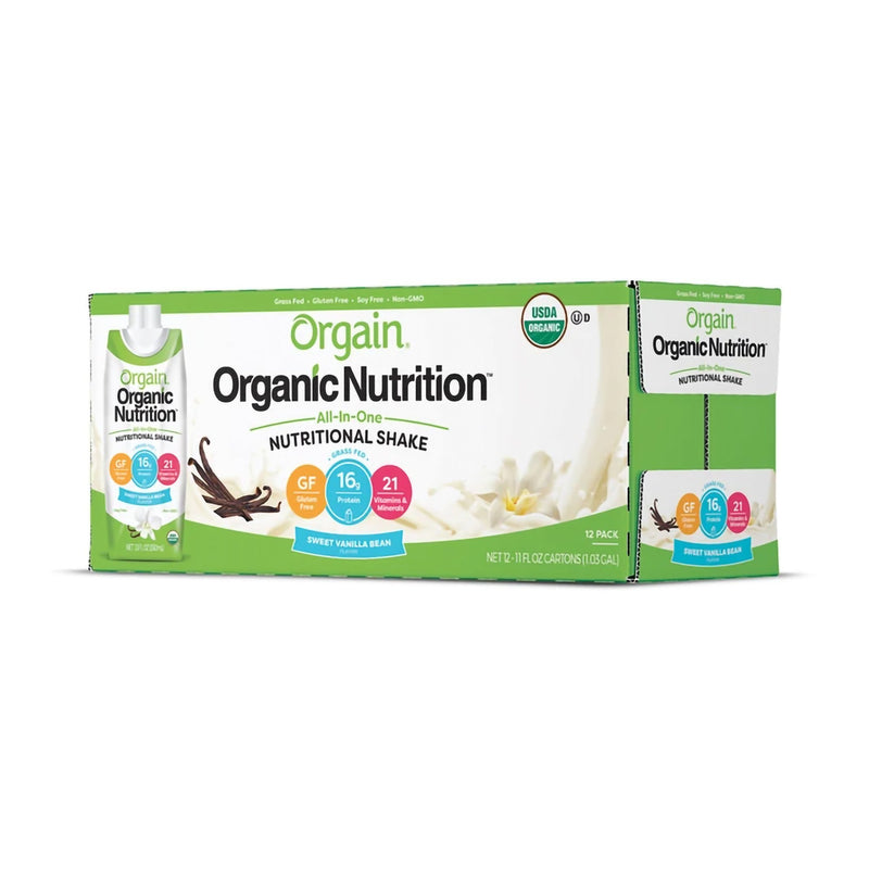 Orgain® Organic Nutritional Shake Oral Supplement Sweet Vanilla Bean Flavor Liquid 11 oz. Carton (1039285_EA) 1/EA