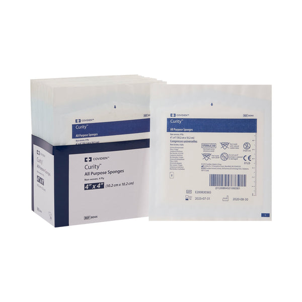 Curity™ Nonwoven Sponge 4 X 4 Inch 4-Ply Sterile 2 per Pack (401590_CS) 600/CS