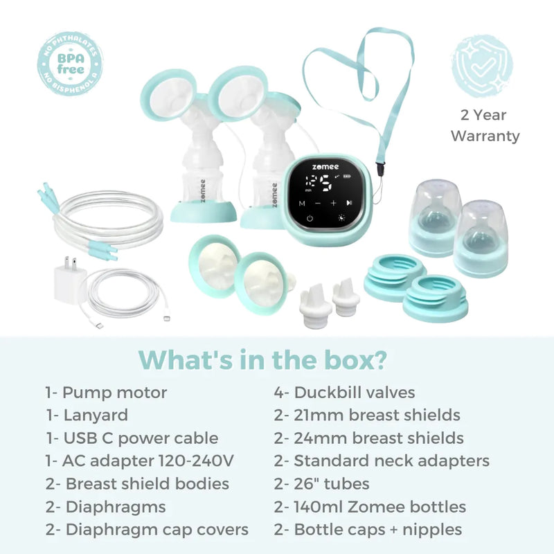 Zomee Double Electric Breast Pump Kit Zomee (1183315_EA) 1/EA