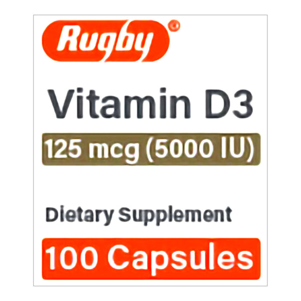 Major Pharmaceuticals Vitamin Supplement Vitamin D3 125 mcg Strength Capsule 100 per Bottle (1166857_BT) 1/BT