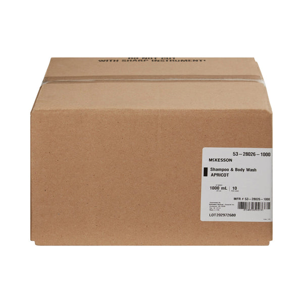 McKesson Shampoo and Body Wash 1,000 mL Dispenser Refill Bag Apricot Scent (468269_EA) 1/EA