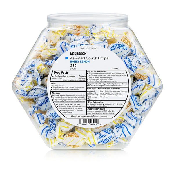 McKesson Brand Cold and Cough Relief 8.6 mg Strength Lozenge 250 per Jar (1111747_CS) 1000/CS