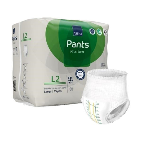 Abena® Premium Pants L2 Unisex Adult Absorbent Underwear Pull On with Tear Away Seams Large Disposable Heavy Absorbency (1218234_PK) 15/PK