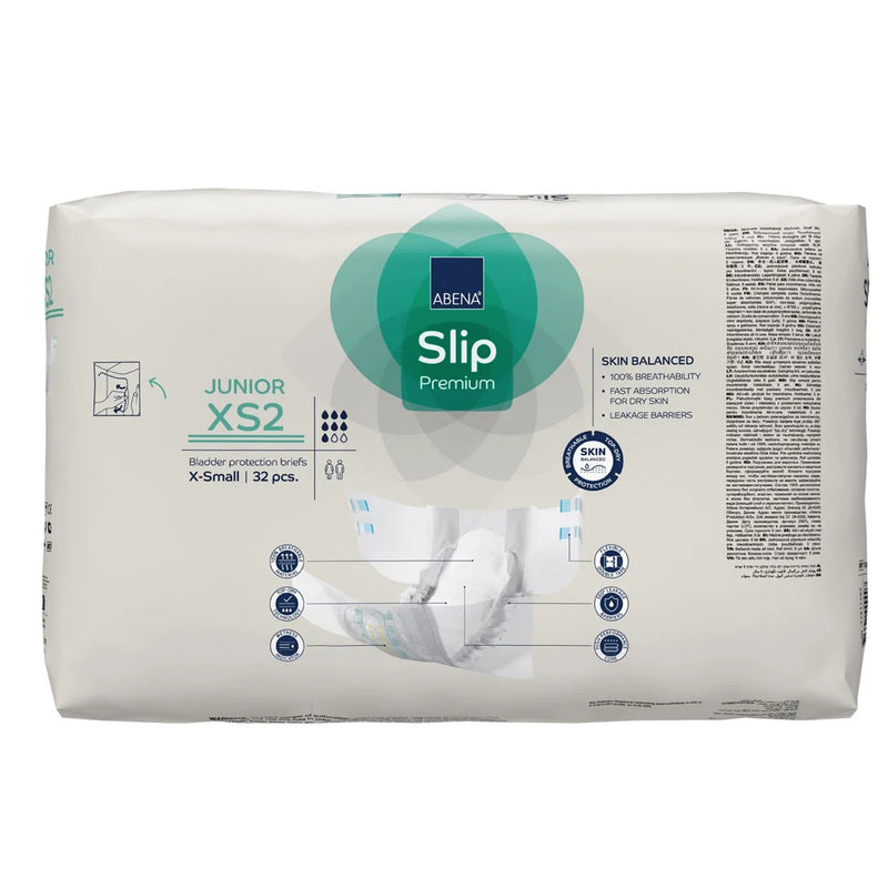 Abena® Slip Premium Junior XS2 Unisex Youth Incontinence Brief X-Small Disposable Heavy Absorbency (1218195_PK) 32/PK