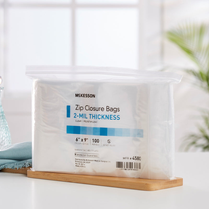 McKesson Reclosable Bag 6 X 9 Inch Polyethylene Clear Zipper Closure (911643_BX) 10/BX
