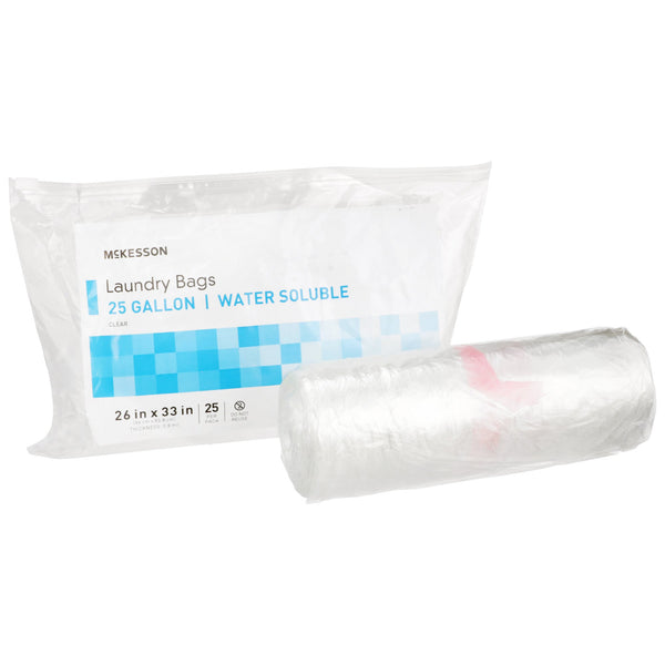 McKesson Hot Water Soluble Laundry Hamper Bag 20 to 25 gal. 26 X 33 Inch Disposable (1147893_PK) 25/PK