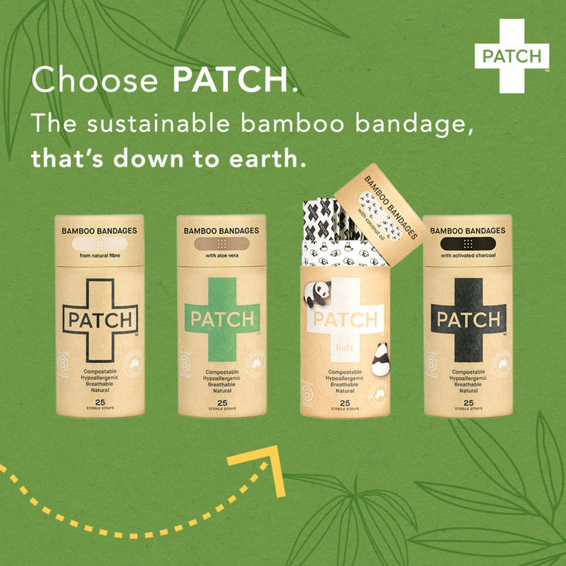 Patch™ Kids Adhesive Strip 3/4 X 3 Inch Bamboo / Coconut Oil Rectangle Kid Design (Panda) Sterile (1219440_CS) 24/CS