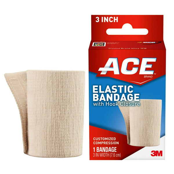 3M™ ACE™ Elastic Bandage 3 Inch Width Single Hook and Loop Closure Tan NonSterile Standard Compression (500544_EA) 1/EA
