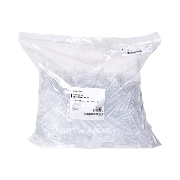 McKesson Test Tube Plain 5 mL Without Closure Polystyrene Tube (1175263_CS) 4000/CS