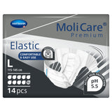 MoliCare® Premium Elastic 10D Unisex Adult Incontinence Brief Large Disposable Heavy Absorbency (1153087_PK) 14/PK