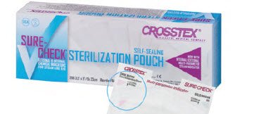 Sure-Check® Sterilization Pouch Ethylene Oxide (EO) Gas / Steam 5-1/4 X 10 Inch Transparent Self Seal Film (783390_BX) 200/BX