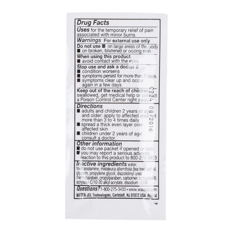 Water Jel® Burn Jel® Burn Relief Lidocaine Topical Gel 3.5 Gram Individual Packet (786421_BX) 6/BX