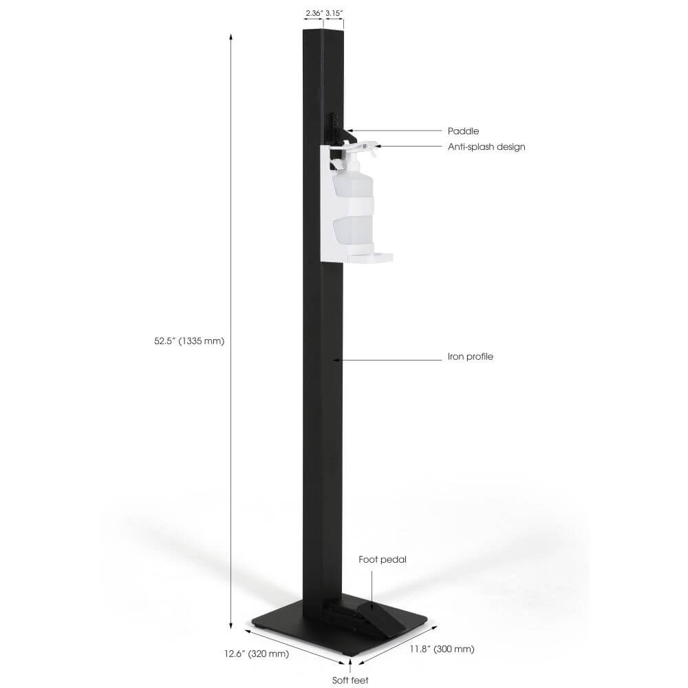 MT Displays BASIC TOUCHLESS DISPENSER STN.F.OP.BLACK (UHTDBB2000X2000 ...