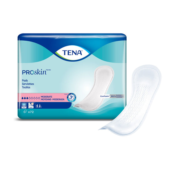 TENA ProSkin™ Moderate Bladder Control Pad 11 Inch Length Moderate Absorbency Dry-Fast Core™ One Size Fits Most (843792_CS) 216/CS