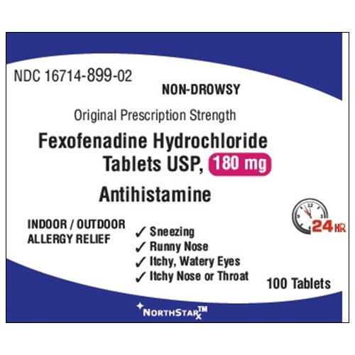 NorthStar Rx Allergy Relief 180 mg Strength Tablet 100 per Bottle (1158259_BT) 1/BT