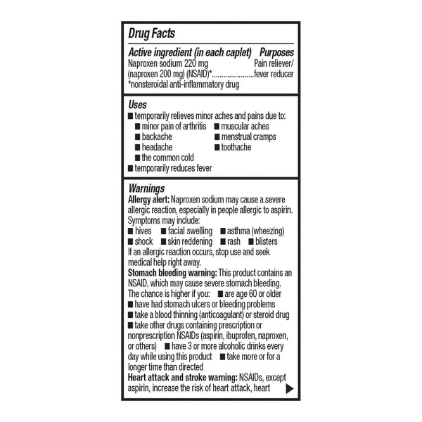 Foster & Thrive™ Pain Relief 220 mg Strength Naproxen Sodium Tablet 50 per Bottle (1238999_BT) 1/BT