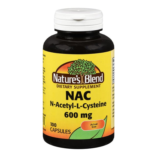 Nature's Blend Dietary Supplement acetylcysteine 600 mg Strength Capsule 100 per Bottle (1133264_BT) 1/BT