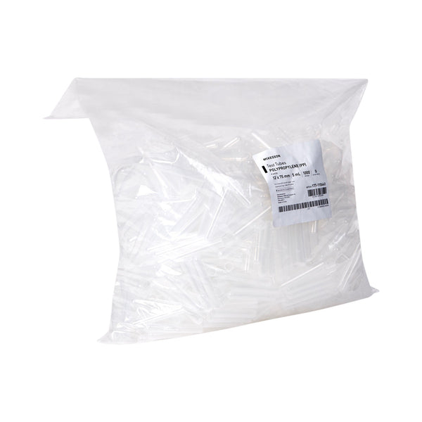 McKesson Test Tube Plain 5 mL Without Closure Polypropylene Tube (1082089_BG) 1000/BG