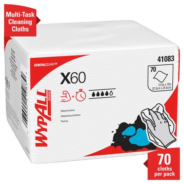 WypAll® X60 Task Wipe Light Duty 70 Count Poly Pack 10 X 12-1/2 Inch NonSterile Disposable (969794_CS) 8/CS