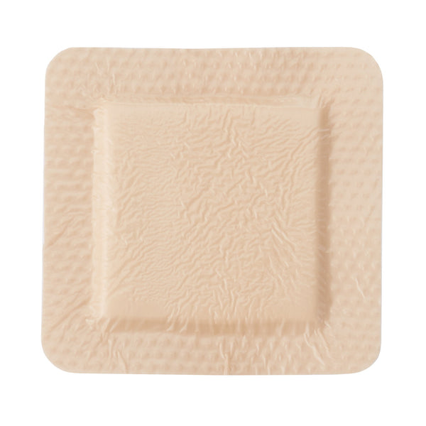 McKesson Foam Dressing 4 X 4 Inch With Border Film Backing Silicone Gel Adhesive Square Sterile (886432_BX) 10/BX