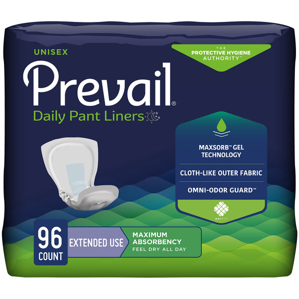 Prevail® Daily Pant Liners Incontinence Liner 28 Inch Length Heavy Absorbency Polymer Core One Size Fits Most (747199_PK) 16/PK