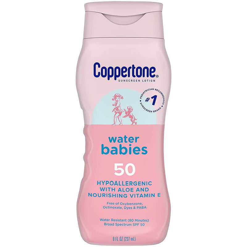 Coppertone® Water Babies Sunscreen SPF 50 Lotion 8 oz. Bottle (1231877_EA) 1/EA