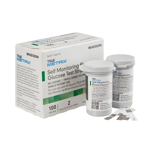 McKesson TRUE METRIX® Blood Glucose Test Strips 100 Strips per Pack (960299_CS) 1200/CS