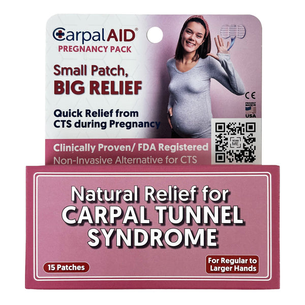 Carpal AID® Patch Pregnancy Hand-Based Carpal Tunnel Support Plastic Left or Right Hand Clear Large (1233609_CS) 720/CS