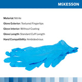McKesson Confiderm® 3.8 Exam Glove Medium NonSterile Nitrile Standard Cuff Length Textured Fingertips Blue Not Rated (921611_CS) 1000/CS