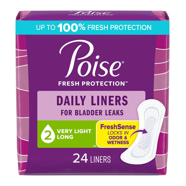 Poise® Fresh Protection™ Bladder Control Pad 8-1/2 Inch Length Light Absorbency Sodium Polyacrylate Core One Size Fits Most (714187_CS) 192/CS
