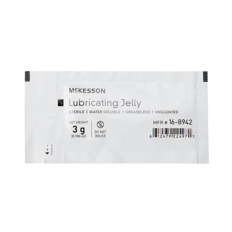 McKesson Lubricating Jelly 3 Gram Individual Packet Sterile (1066698_EA) 1/EA
