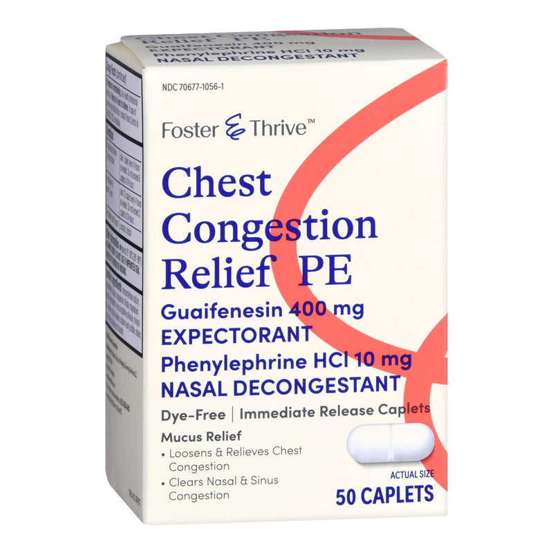 Foster & Thrive™ Cold and Cough Relief 400 mg - 10 mg Strength Tablet 50 per Box (1235091_BX) 50/BX
