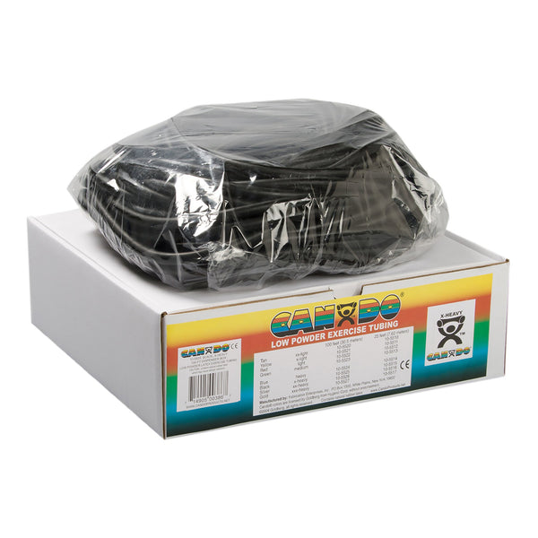 CanDo® Low Powder Exercise Resistance Tubing Black 100 Foot Length X-Heavy Resistance (668329_EA) 1/EA