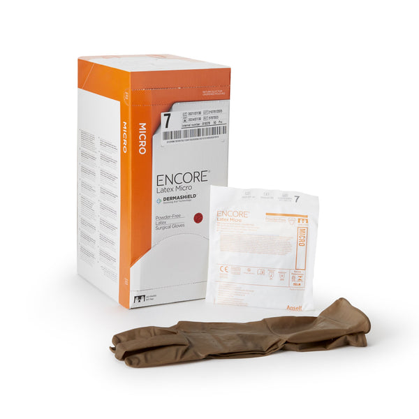 ENCORE® Latex Micro Surgical Glove Size 7 Sterile Latex Standard Cuff Length Micro-Textured Brown Chemo Tested (362177_EA) 1/EA