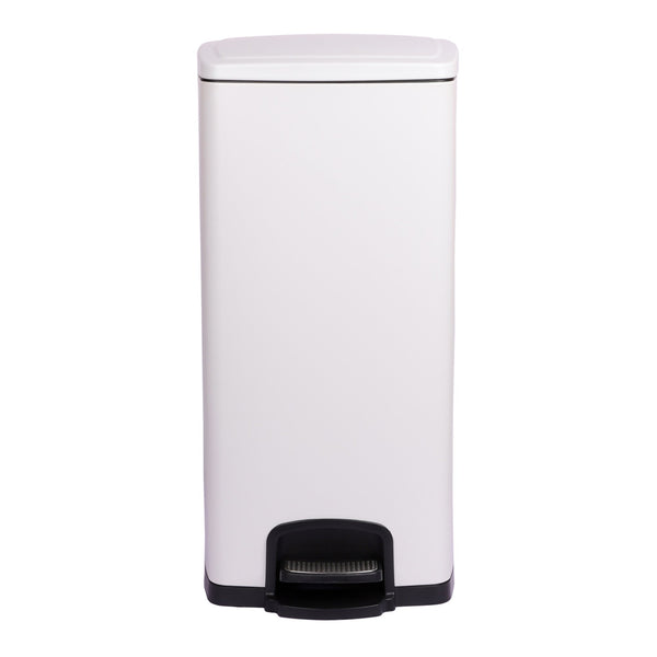 McKesson Trash Can 32 Quart / 8 gal. White Metal Square (1223678_EA) 1/EA