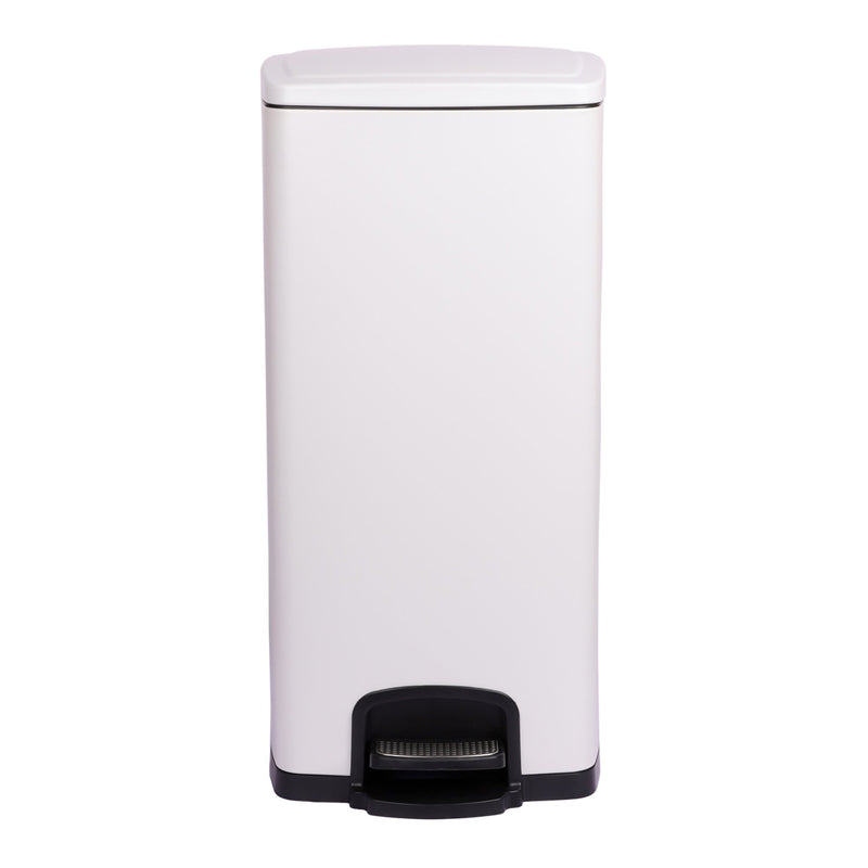 McKesson Trash Can 32 Quart / 8 gal. White Metal Square (1223678_EA) 1/EA
