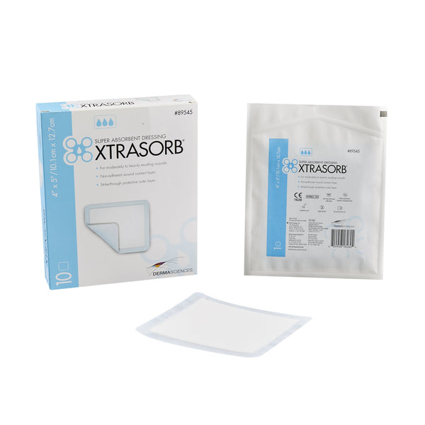 Xtrasorb™ Classic Super Absorbent Dressing Nonadhesive 4 X 5 Inch Rectangle (785622_EA) 1/EA