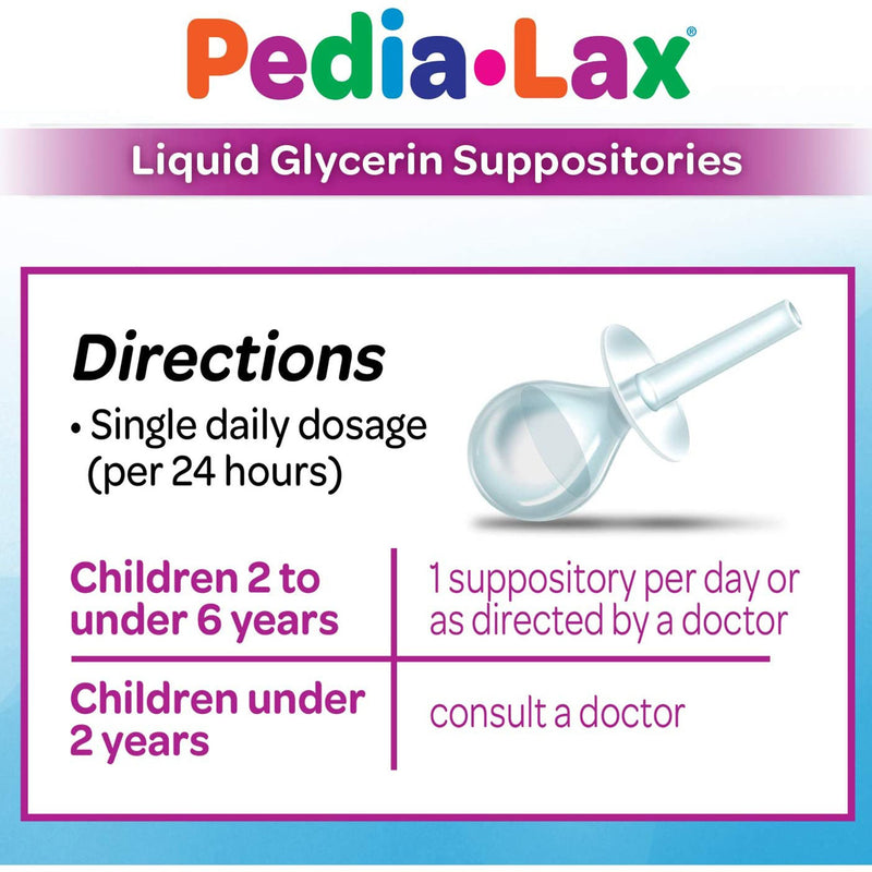 Pedia-Lax® Laxative Suppository 6 per Box 2.8 Gram Strength Glycerin (730079_BX) 6/BX